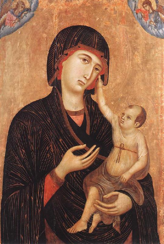 Madonna with Child and Two Angels (Crevole Madonna) dfg, Duccio di Buoninsegna